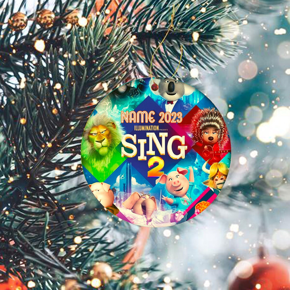 Custom Name Christmas Ornament, Sing Ornament, Sing 2 Ornament, Baby Ornament, Kid Ornament, Pig Ornament, 2023 Ornament, Christmas decor - 3.jpg