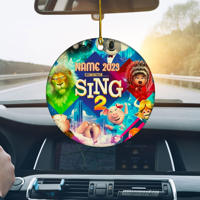 Custom Name Christmas Ornament, Sing Ornament, Sing 2 Ornament, Baby Ornament, Kid Ornament, Pig Ornament, 2023 Ornament, Christmas decor - 4.jpg