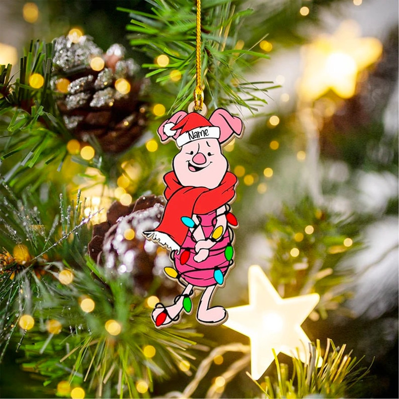 Custom Name Ornament, Pglet Ornament, Pglet Christmas Ornament, Christmas Tree Decoration, 2023 christmas ornament, family gift - 8.jpg