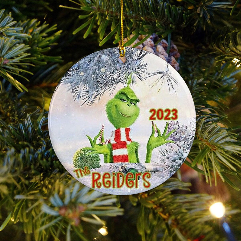 Customized Grnch Ornament, Grnchmas Ornament, Merry Grnchmas, Christmas Family Ornament, 2023 Christmas Ornament, Family Matching Gift - 2.jpg