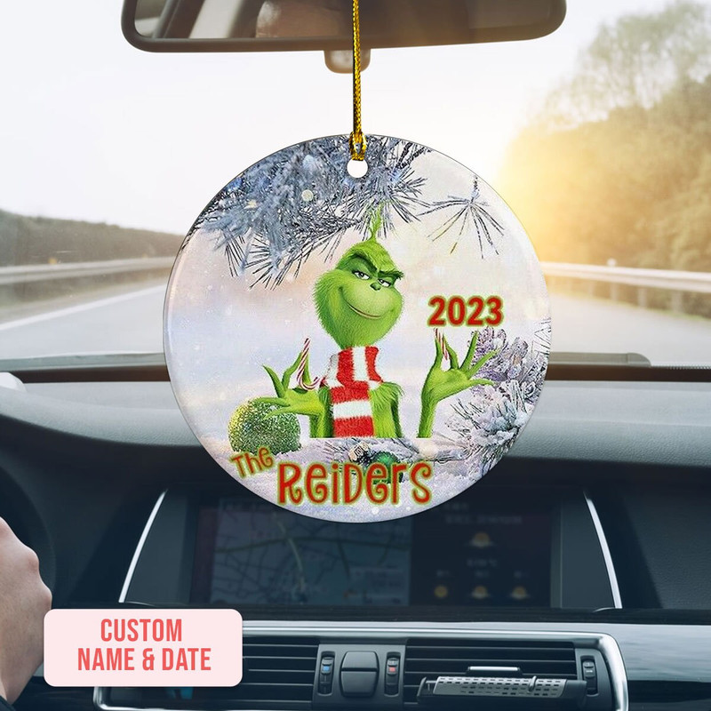 Customized Grnch Ornament, Grnchmas Ornament, Merry Grnchmas, Christmas Family Ornament, 2023 Christmas Ornament, Family Matching Gift - 6.jpg