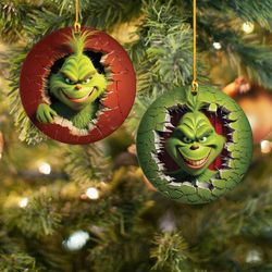 grinch ornament, grinch christmas ornament, break through grinch ornament