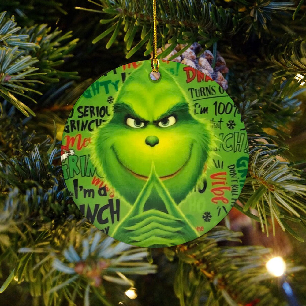Grnch Face Ornament,Grnchmas Ornament, The Grnch Ornament, Christmas Family Ornament, 2023 Christmas Ornament, Family Gift, Christmas Gifts - 3.jpg