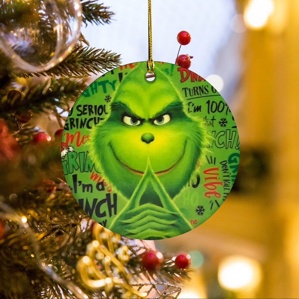 Grnch Face Ornament,Grnchmas Ornament, The Grnch Ornament, Christmas Family Ornament, 2023 Christmas Ornament, Family Gift, Christmas Gifts - 5.jpg