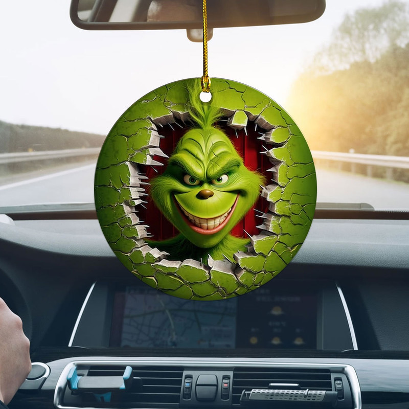 Grnch Ornament, Grnch Christmas Ornament, Break Through Grnch Ornament, The Grnch, Grnchmas Ornament, Christmas Gift, Christmas Decoration - 9.jpg