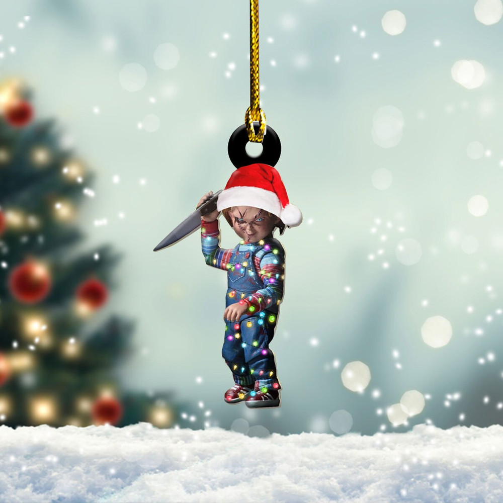 Horror Movie Christmas Ornament, Horror Christmas Decorations, Scary Movie Ornaments, Halloween Tree Decor, Thrillers Movie, Horror Fan Gift - 7.jpg