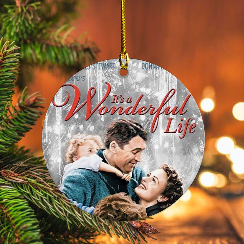 It's a Wonderful Life Ornament, Vintage Movie Christmas 1940s, Christmas Family Ornament, 2023 Christmas Ornament, Christmas Gifts - 5.jpg