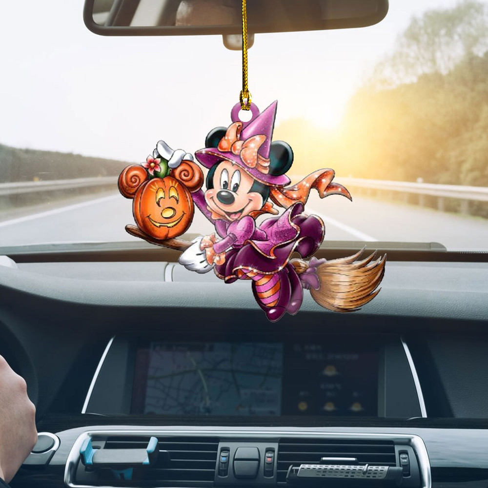 Mnnie Witch Ornament, Witch Halloween Ornament, Mnnie Mouse Ornament, Dsney Halloween Ornament, Halloween Gift, Kids Ornament - 2.jpg