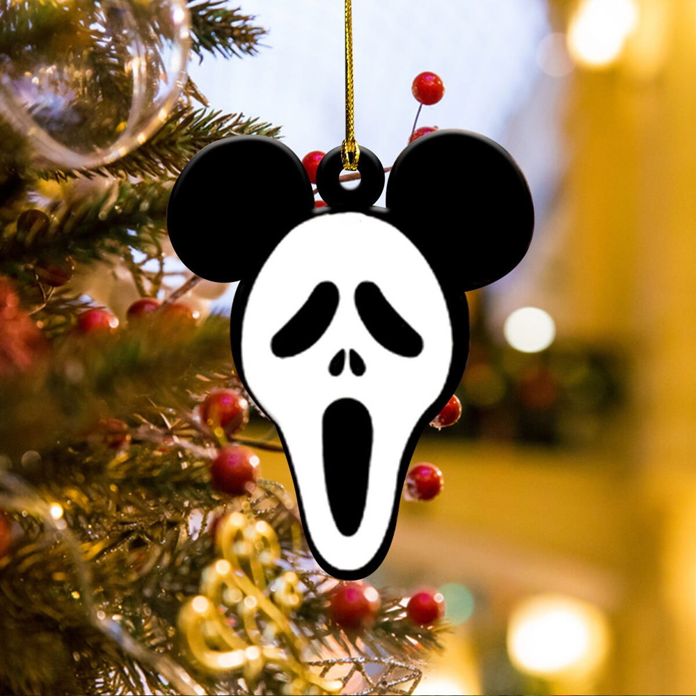 Mouse Halloween Ornament, Christmas Ornament, Christmas Tree Decoration, Halloween Ornament, Mouse Ghost, Pumpkin, Halloween Tree Ornament - 4.jpg