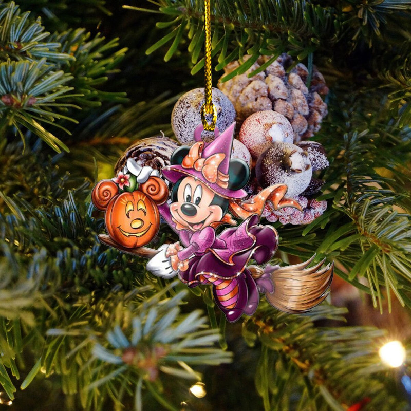 Mnnie Witch Ornament, Witch Halloween Ornament, Mnnie Mouse Ornament, Dsney Halloween Ornament, Halloween Gift, Kids Ornament - 7.jpg