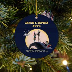 personalized couple ornament,married couple ornament, jack sally ornament