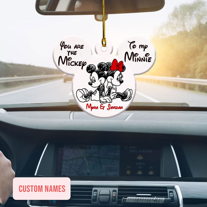 Personalized Couple Ornament, Mouse Ornament, Custom Ornament,Wedding Anniversary Gift,Gift For Him,Mouse Dsney Ornament,Married Couple Gift - 2.jpg