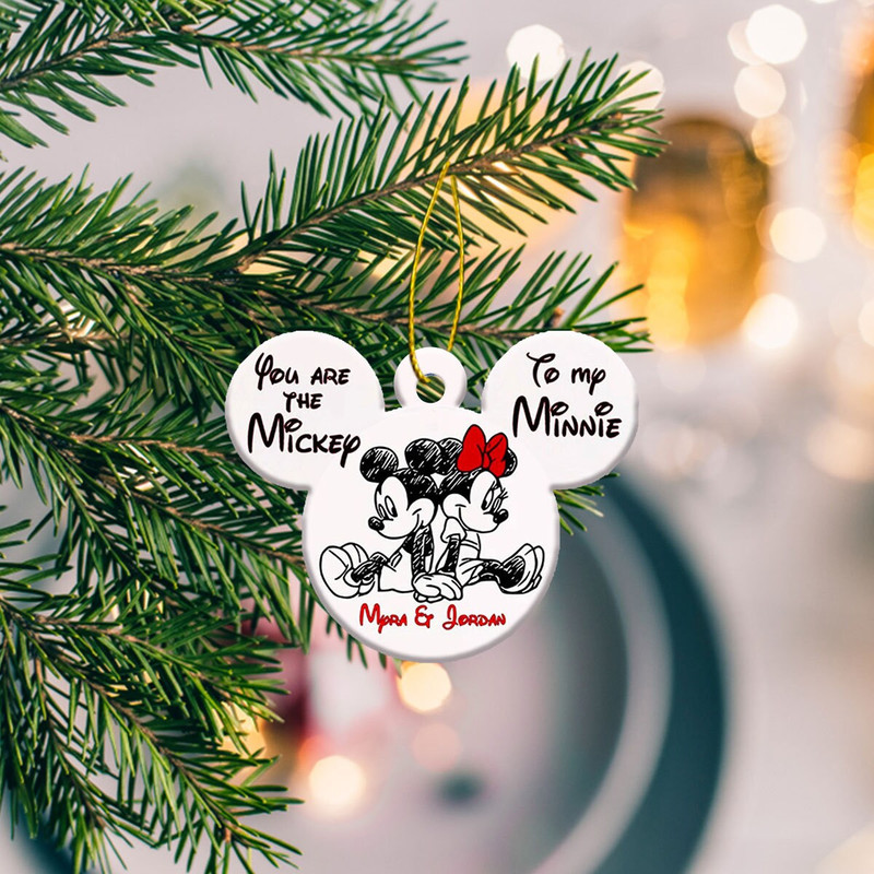 Personalized Couple Ornament, Mouse Ornament, Custom Ornament,Wedding Anniversary Gift,Gift For Him,Mouse Dsney Ornament,Married Couple Gift - 3.jpg