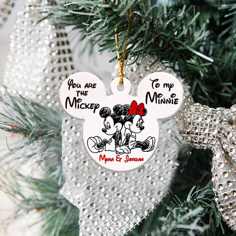 Personalized Couple Ornament, Mouse Ornament, Custom Ornament,Wedding Anniversary Gift,Gift For Him,Mouse Dsney Ornament,Married Couple Gift - 6.jpg