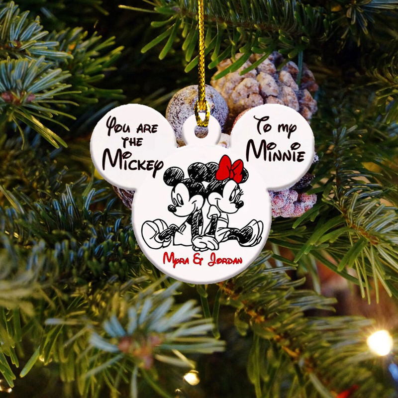Personalized Couple Ornament, Mouse Ornament, Custom Ornament,Wedding Anniversary Gift,Gift For Him,Mouse Dsney Ornament,Married Couple Gift - 7.jpg