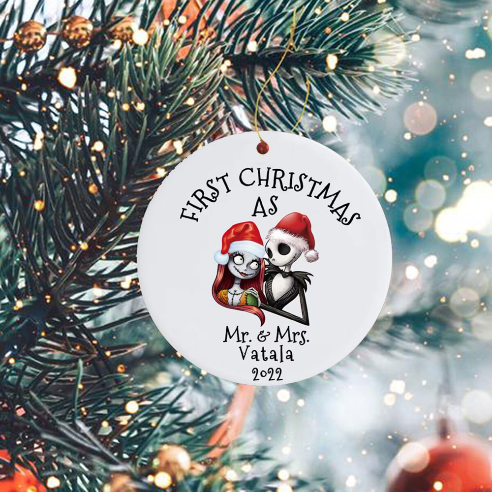 Personalized Couple Ornament,Married Couple Ornament,Jck & Slly Ornament,First Christmas Ornament,Just Married Ornament,Nghtmare,Couple Gift - 3.jpg