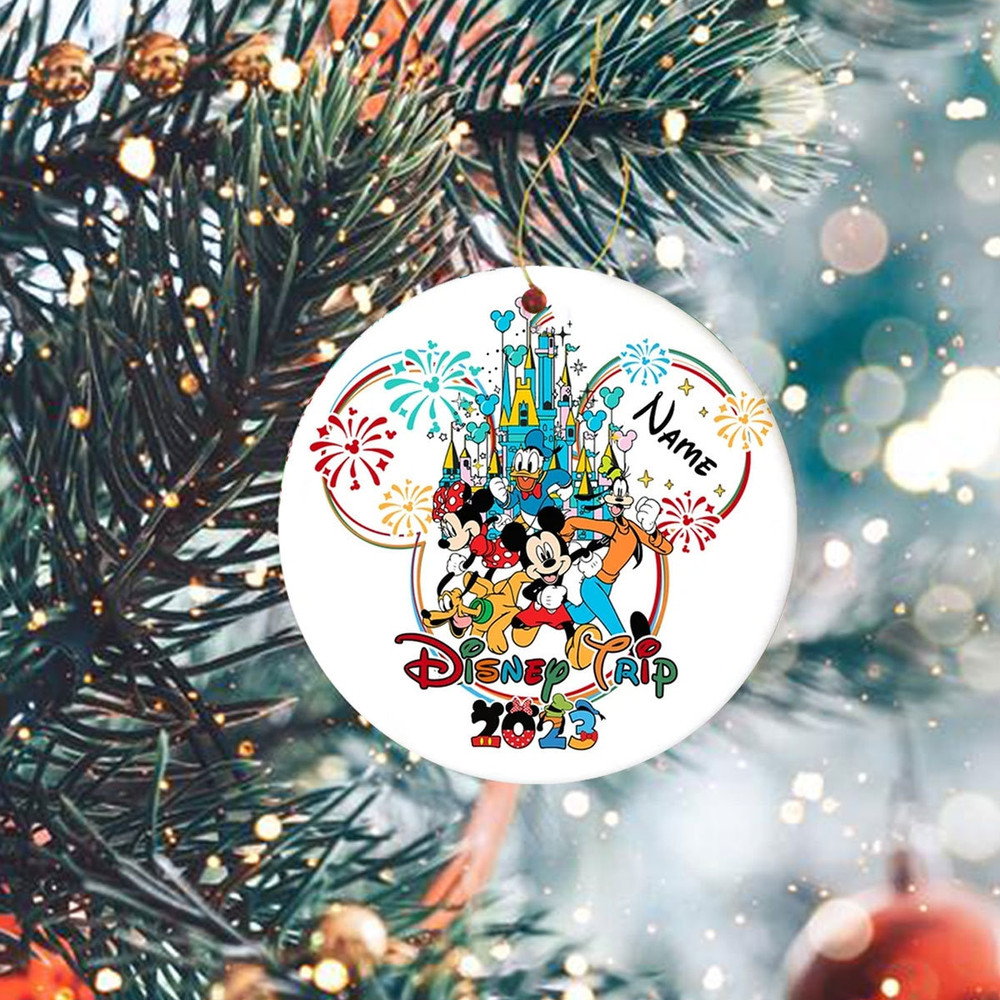 Personalized Dsney Trip Ornament, Custom Name Ornament, Family Ornament, Friends Gift, Dsney Mouse Ornament,Mouse and Friends,Christmas Gift - 1.jpg