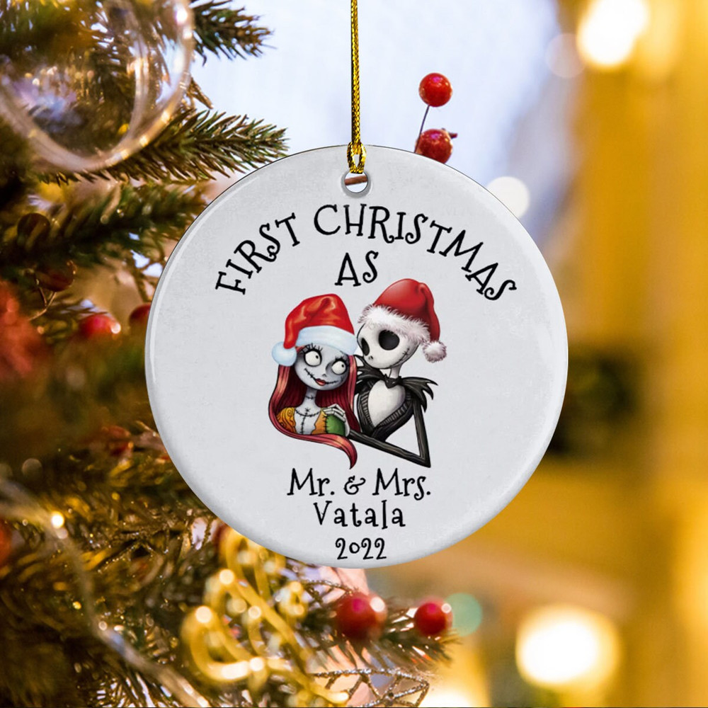 Personalized Couple Ornament,Married Couple Ornament,Jck & Slly Ornament,First Christmas Ornament,Just Married Ornament,Nghtmare,Couple Gift - 4.jpg