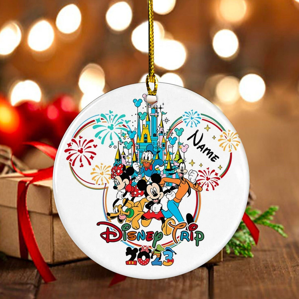 Personalized Dsney Trip Ornament, Custom Name Ornament, Family Ornament, Friends Gift, Dsney Mouse Ornament,Mouse and Friends,Christmas Gift - 2.jpg