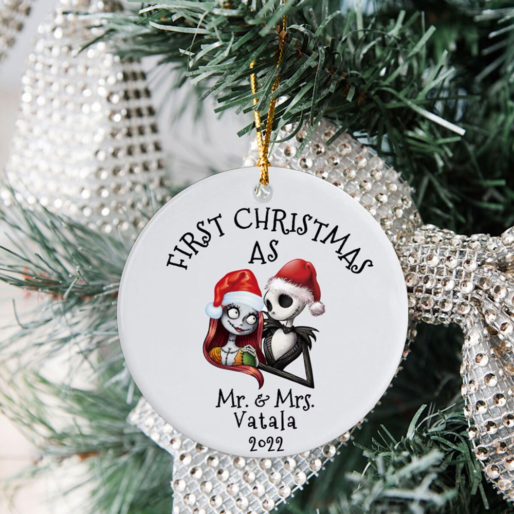 Personalized Couple Ornament,Married Couple Ornament,Jck & Slly Ornament,First Christmas Ornament,Just Married Ornament,Nghtmare,Couple Gift - 5.jpg