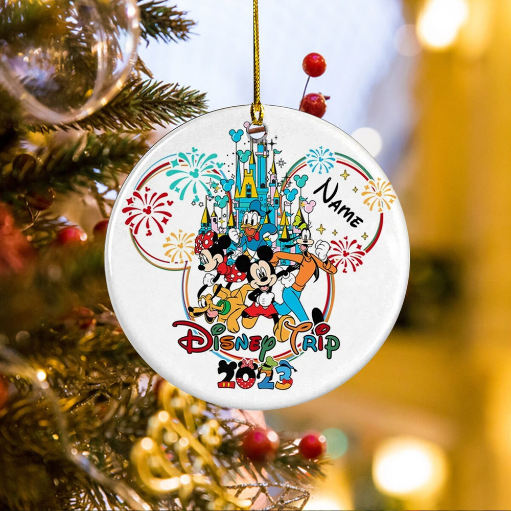 Personalized Dsney Trip Ornament, Custom Name Ornament, Family Ornament, Friends Gift, Dsney Mouse Ornament,Mouse and Friends,Christmas Gift - 4.jpg