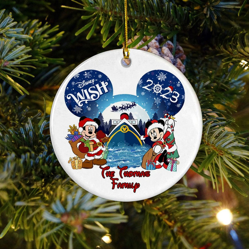 Personalized Dsney Trip Ornament, Dsney Wish 2023, Dsney Cruise Ornament, Custom Name Ornament, Family Ornament, Friends Gift, Family Gift - 2.jpg
