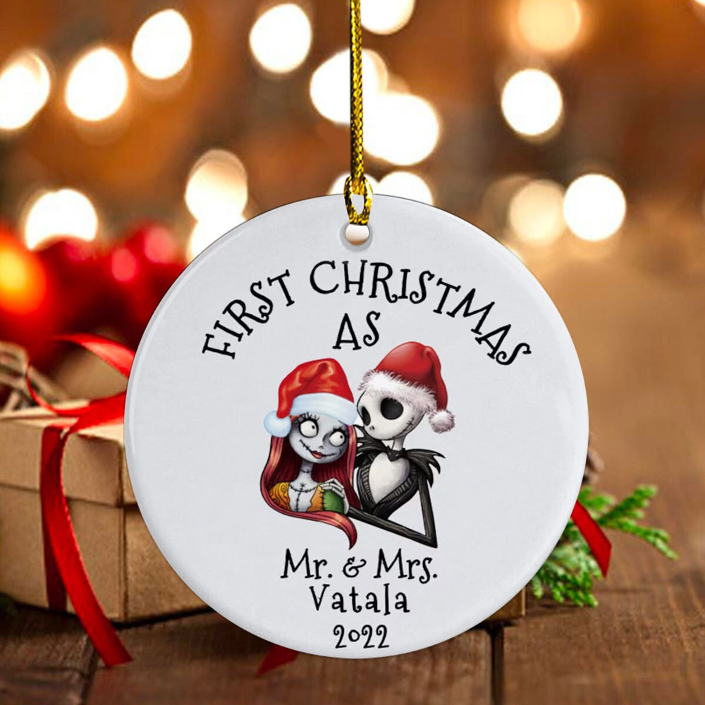 Personalized Couple Ornament,Married Couple Ornament,Jck & Slly Ornament,First Christmas Ornament,Just Married Ornament,Nghtmare,Couple Gift - 7.jpg