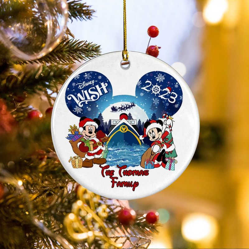 Personalized Dsney Trip Ornament, Dsney Wish 2023, Dsney Cruise Ornament, Custom Name Ornament, Family Ornament, Friends Gift, Family Gift - 3.jpg