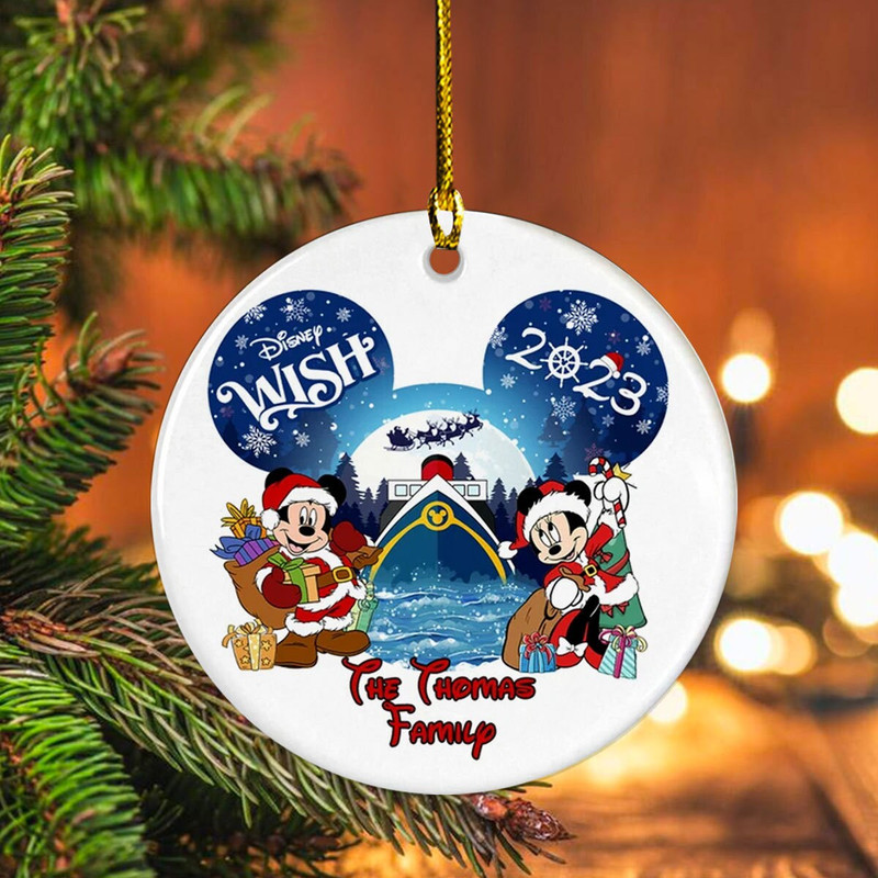 Personalized Dsney Trip Ornament, Dsney Wish 2023, Dsney Cruise Ornament, Custom Name Ornament, Family Ornament, Friends Gift, Family Gift - 4.jpg