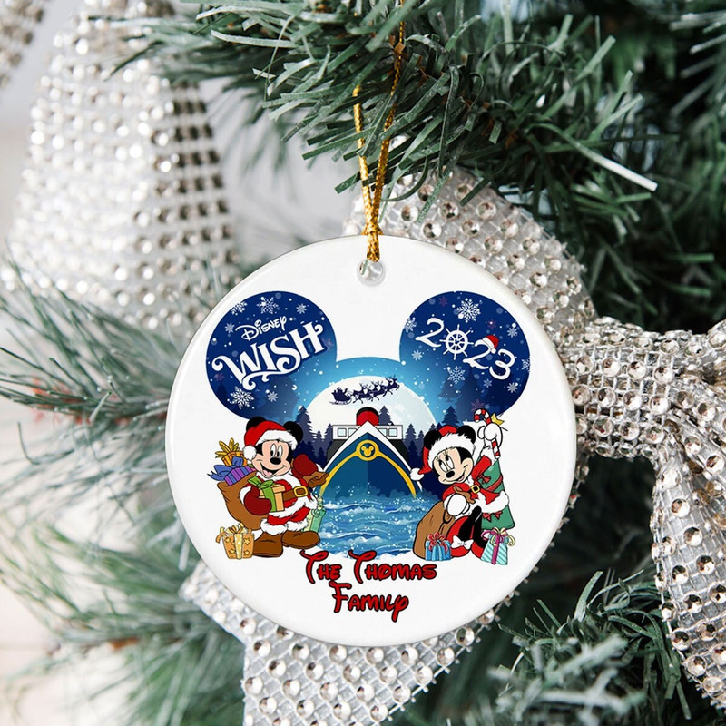 Personalized Dsney Trip Ornament, Dsney Wish 2023, Dsney Cruise Ornament, Custom Name Ornament, Family Ornament, Friends Gift, Family Gift - 6.jpg