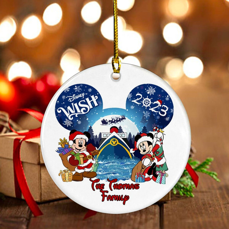 Personalized Dsney Trip Ornament, Dsney Wish 2023, Dsney Cruise Ornament, Custom Name Ornament, Family Ornament, Friends Gift, Family Gift - 7.jpg