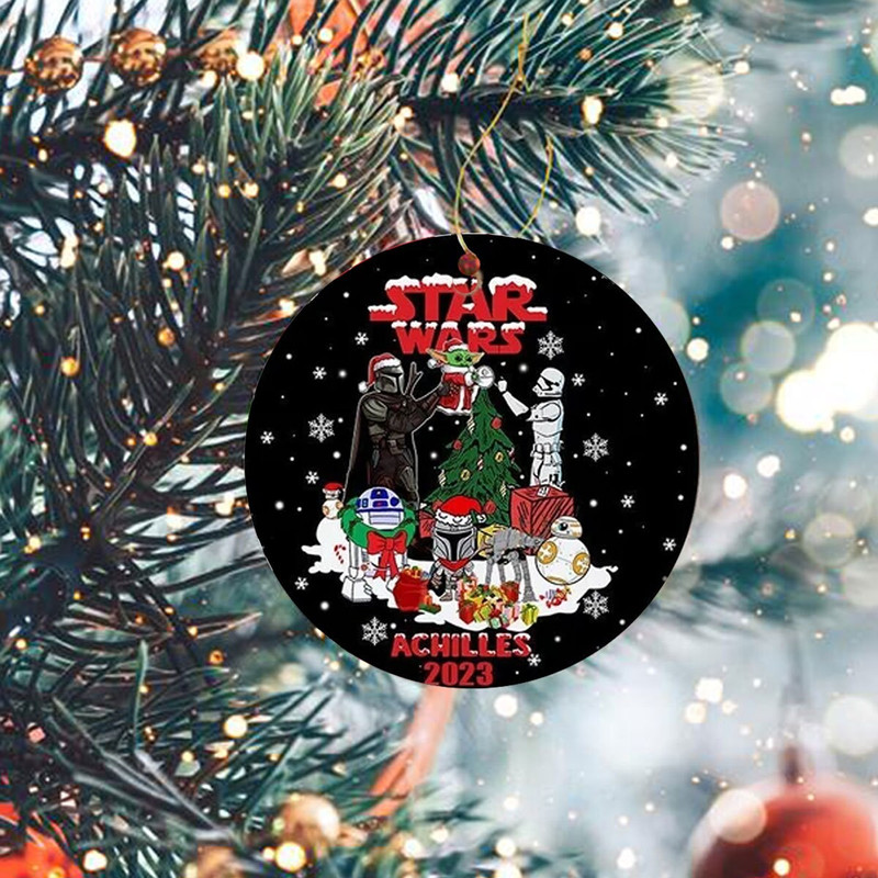 Personalized Str Wrs Ornament, Christmas Movie Ornament, Superheroes, Movie Ornament, Christmas 2023 Gift, Christmas Tree Decoration - 3.jpg