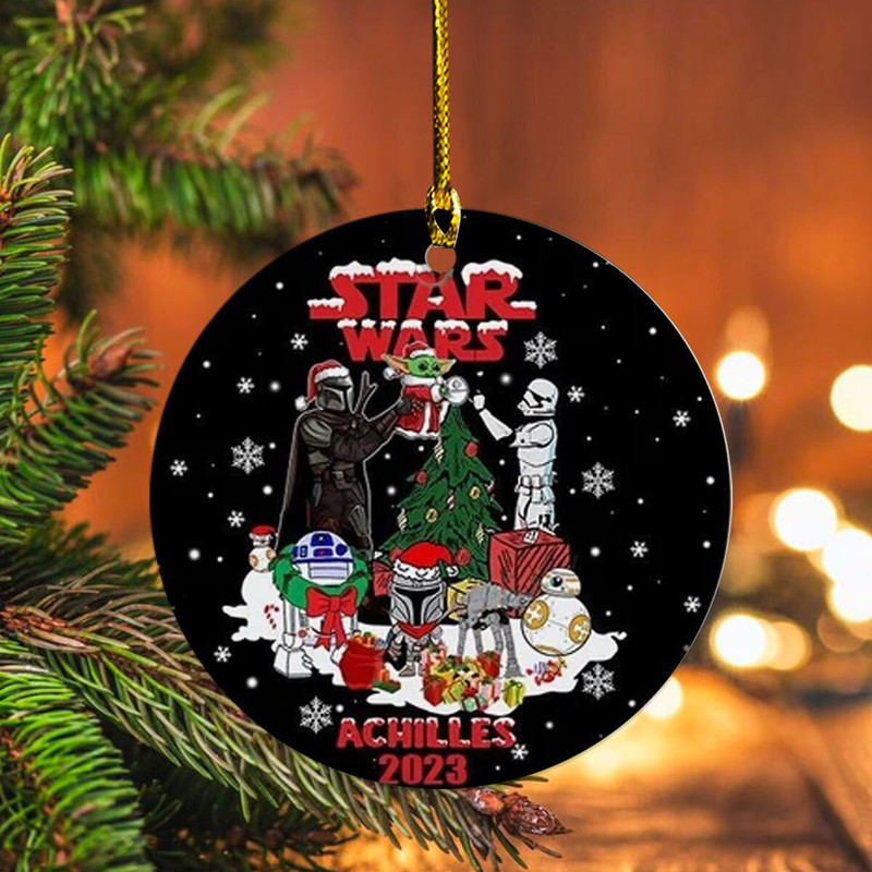 Personalized Str Wrs Ornament, Christmas Movie Ornament, Superheroes, Movie Ornament, Christmas 2023 Gift, Christmas Tree Decoration - 5.jpg