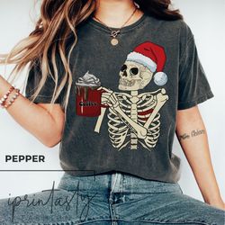 skeleton christmas t-shirt png, funny christmas t, christmas, tangled christmas lights t-shirt png, i m fine, t-shirt