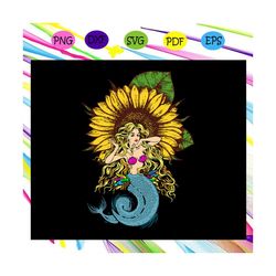 mermaid sunflower, sunflower svg, sunflower clipart, sunflower lover, sunflower lover gift, sunflower mermaid,trending s