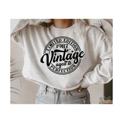 1987 vintage svg, png, 36th birthday svg, birthday vintage 1987 svg, 36 birthday shirt svg, made in 1987 shirt svg, 36 and fabulous svg