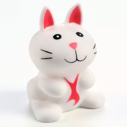 Squeaky toy "Cat" for dogs, 8,5 cm, white