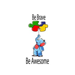 elephant autism be brave be awesome svg, autism svg, autism awareness svg, awareness svg, autism elephant svg, be brave
