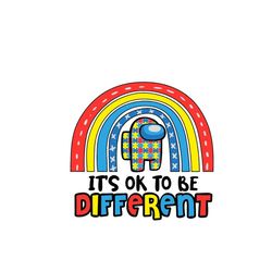 among us its ok to be different svg, autism svg, autism awareness svg, awareness svg, among us svg, autism among us svg,