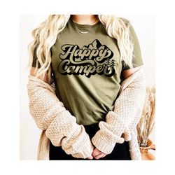 happy camper svg, png, camping svg, summer svg, camp life svg, summer shirt svg, adventure svg, camper svg, camping shirt svg, campfire svg