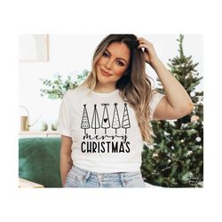 Merry Chirstmas Svg, Png, Christmas Svg, Christmas Shirt Svg, Christmas Trees Svg, Merry And Bright Svg, Merry Christmas Y'all Svg