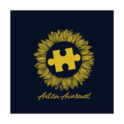 sunflower autism awareness svg, autism svg, autism awareness svg, awareness svg, autism sunflower svg, sunflower svg, au