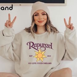rapunzel go live your dreams sweatshirt, disney tangled shirt, walt disney world sweatshirt, disney princess sweater, di