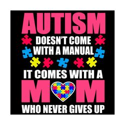 autism doesnt come with a manual svg, autism svg, awareness svg, autism awareness svg, autism mom svg, autism quotes, ne