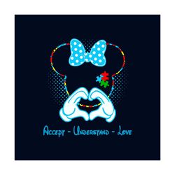accept understand love autism mickey mouse svg, autism svg, awareness svg, autism awareness svg, autism love svg, mickey