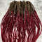 Brown to burgundy ombre synthetic Dreads Red Crochet Double Ended dreadlocks Custom Dreads Faux locs Fake dreads
