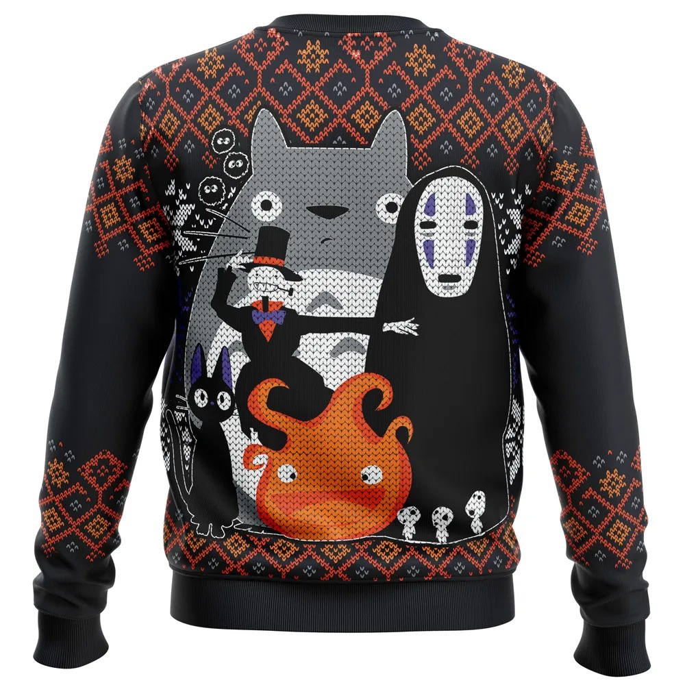 Ghibli Miyazaki All Over Print Hoodie 3D Zip Hoodie 3D Ugly Christmas Sweater 3D Fleece Hoodie