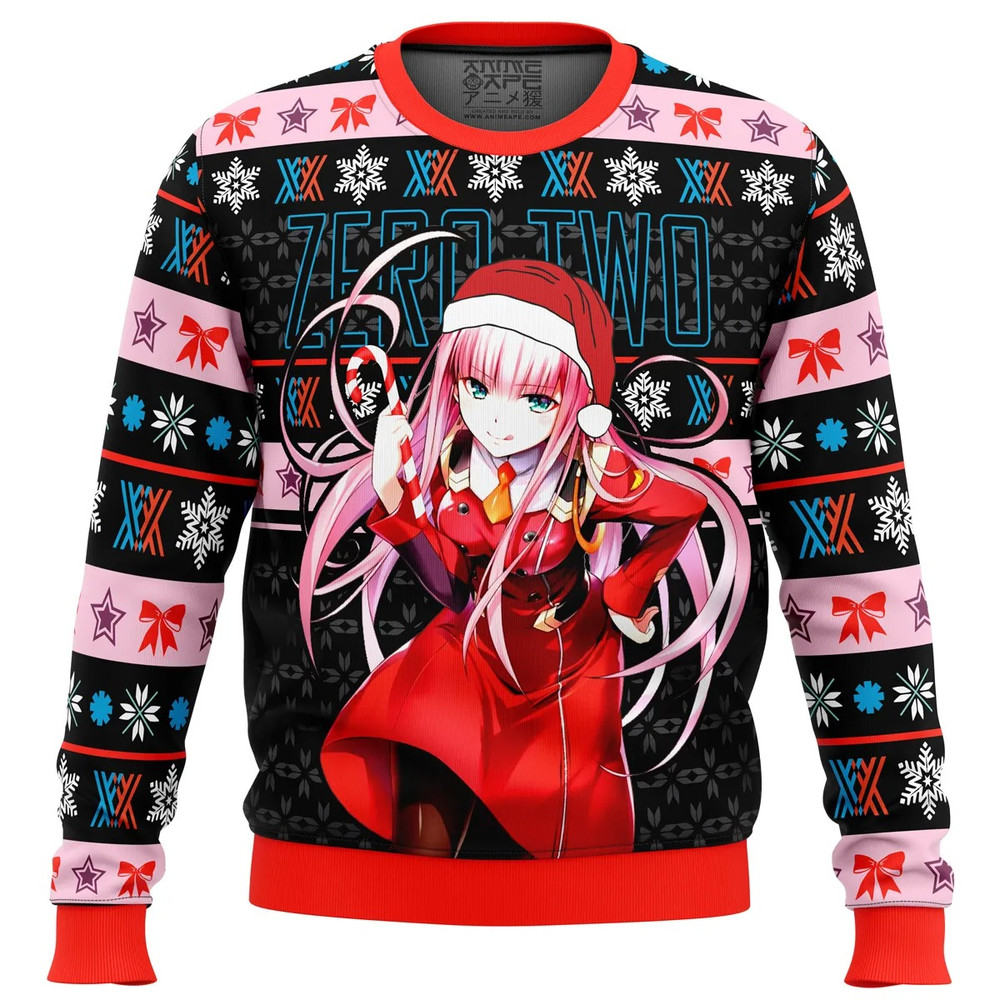 Darling in the Franxx Zero Two All Over Print Hoodie 3D Zip Hoodie 3D Ugly Christmas Sweater 3D Fleece Hoodie