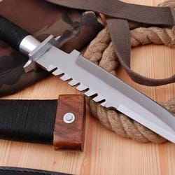 custom handmade d2 commando knife tactical knife movie knife hunting movie knife