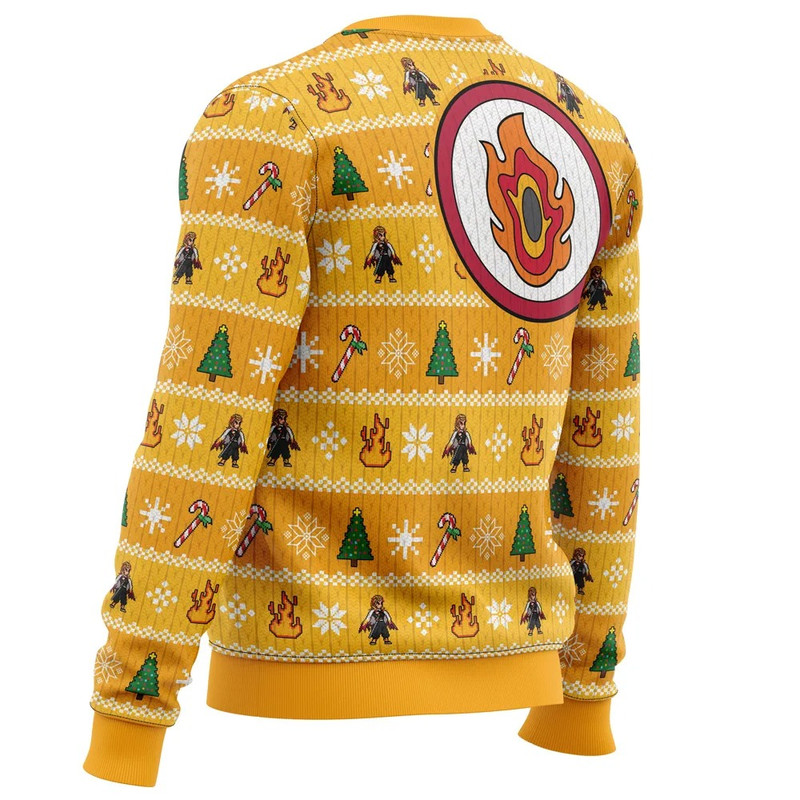 Heart Ablaze Rengoku Demon Slayer All Over Print Hoodie 3D Zip Hoodie 3D Ugly Christmas Sweater 3D Fleece Hoodie